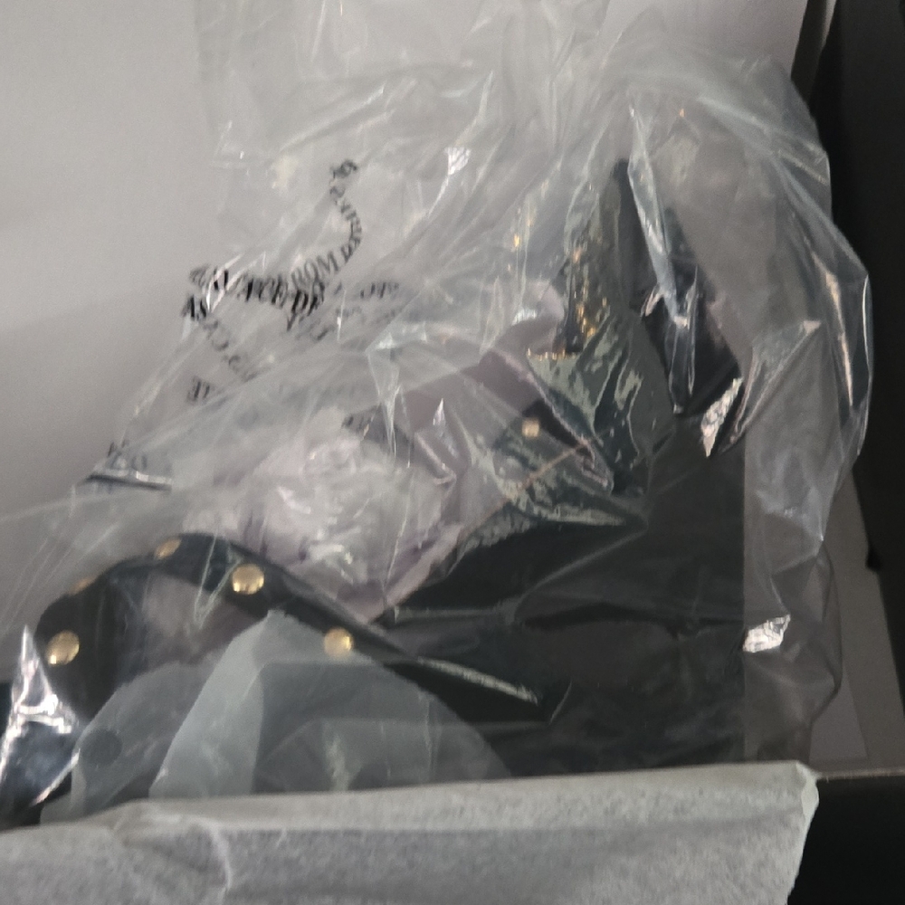 Torrid Black and Gold Studded Sandals